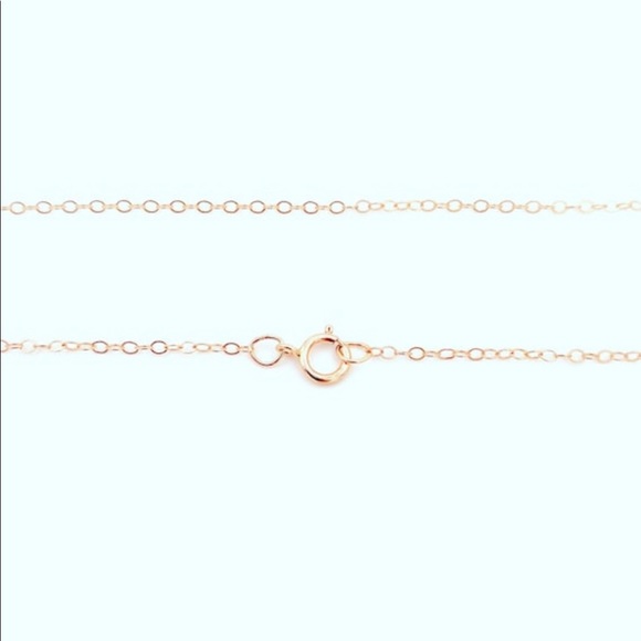 14K Rose Gold Filled Chain Necklace, 1.3mm Flat Cable 16, 18, 20, or 24 Inches - Picture 1 of 5